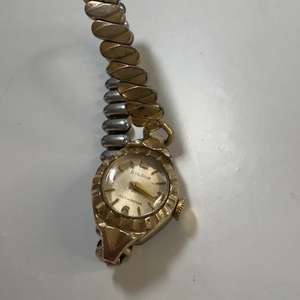 Vintage Bulova Watch Self Winding 1/20 10k Gold Filled Womens Working Condition